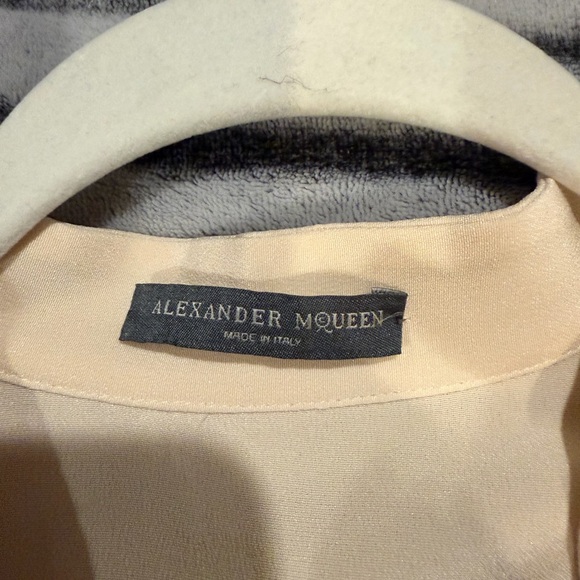 Vintage Alexander McQueen Cream Puff Sleeve Blouse - Picture 4 of 4
